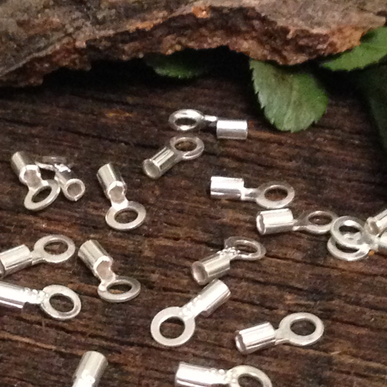 Sterling Silver Crimp Tube with Attached Loop Beading Wire