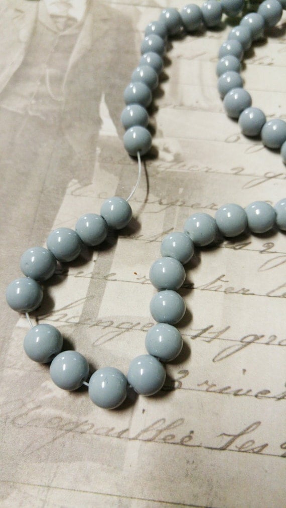 BULK Beads Gray Glass Beads Wholesale Beads 100 pieces 8mm
