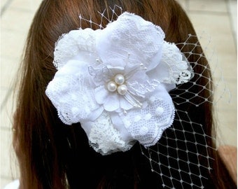 Wedding hair flower bridal hair piece bridal hair flower wedding hair piece white ivory hair flowers hair accessories wedding hair flowers