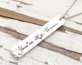 You're my person necklace hand stamped youre my person your my person you will alway be my person best bitches bff best friends