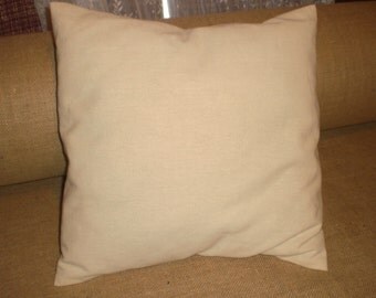 Canvas Pillow Covers 1 DOZEN 16" or 18" blank 7oz. Canvas