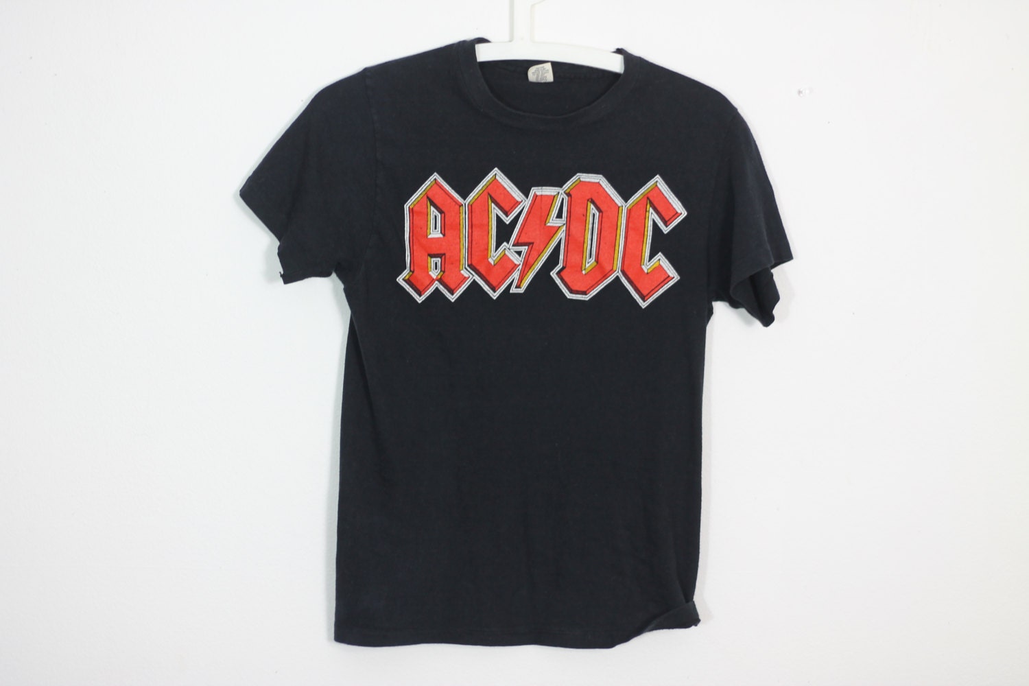 Vintage 80s T Shirt AC/DC Concert Band Tee Rare Small ACDC