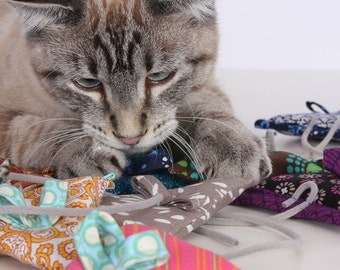 Catnip Mouse Toy From Recycled Scrap Fabric