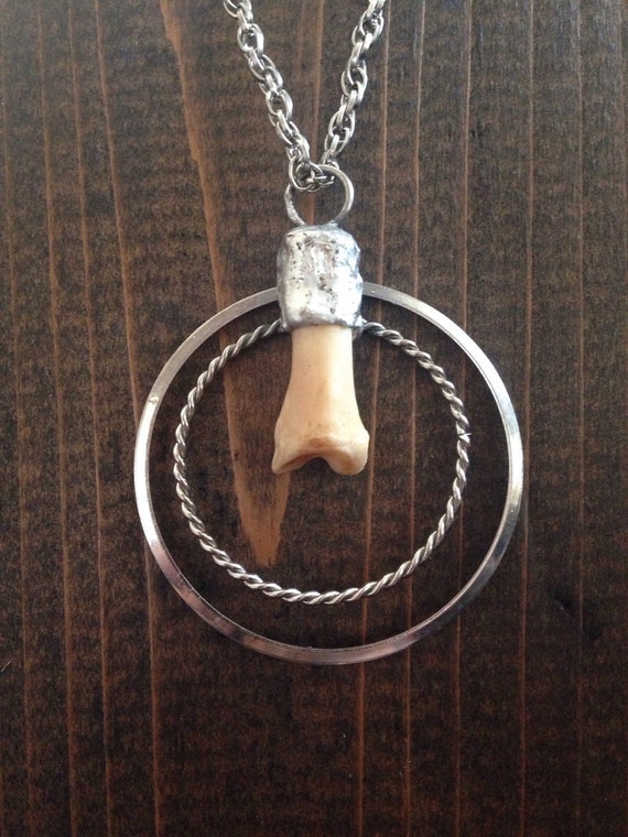 Handmade bear bone necklace by crystal133 on Etsy