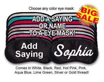 Custom Made Embroidered Eye Mask - SALE - favorite on pinterest tumblr instagram polyvore