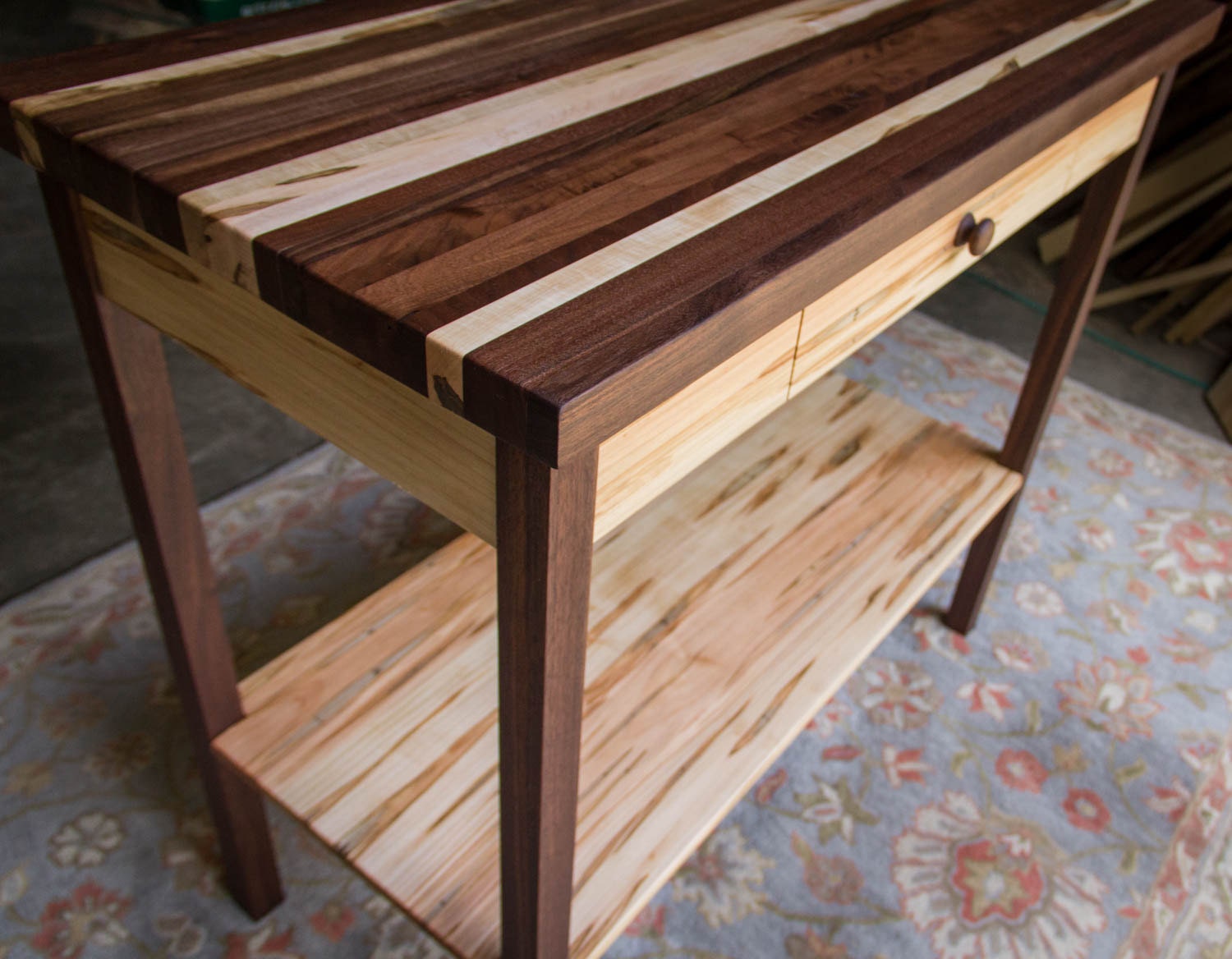 butcher block table for kitchen