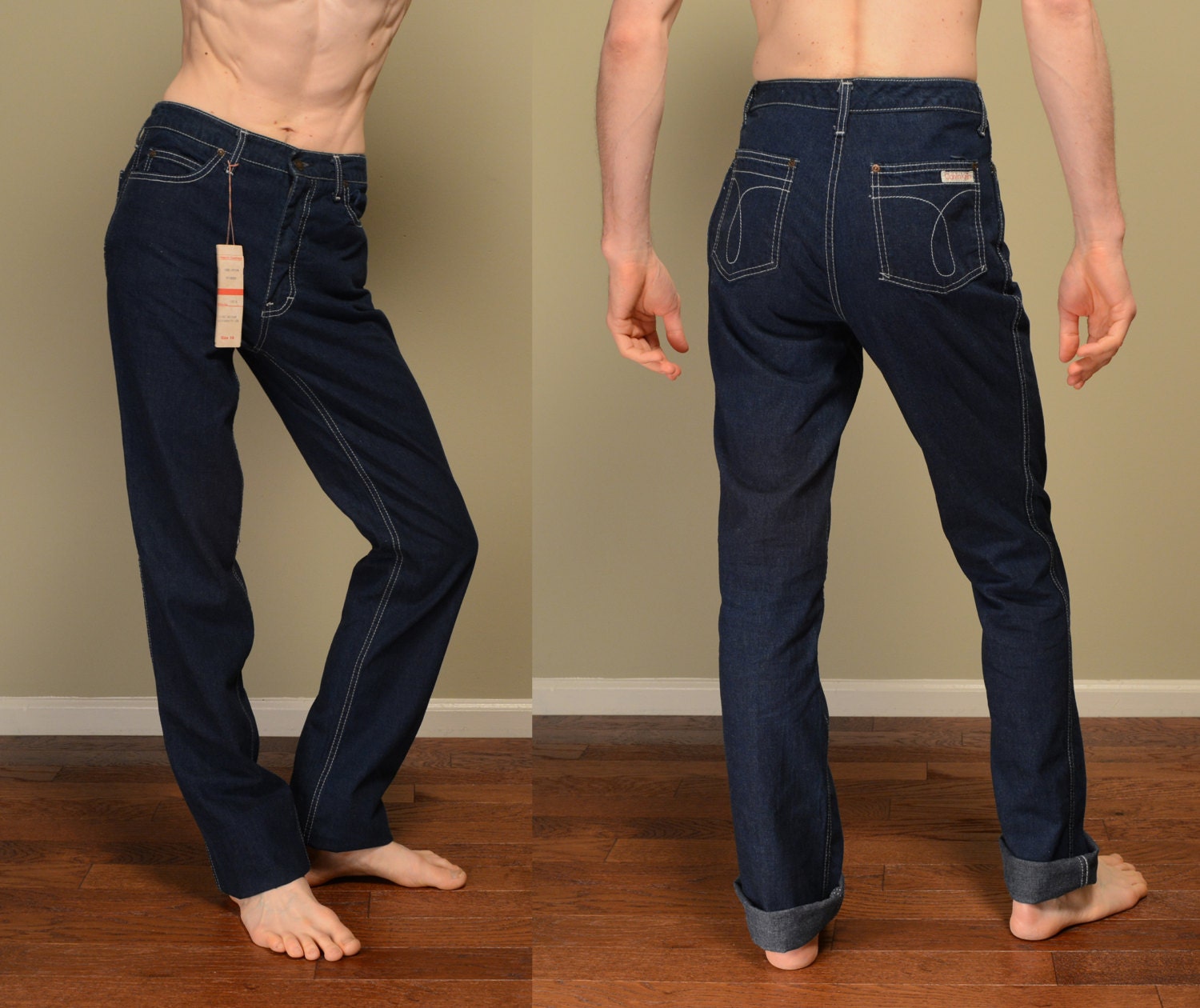vintage designer jeans 70s 80s Calvin Klein indigo jeans