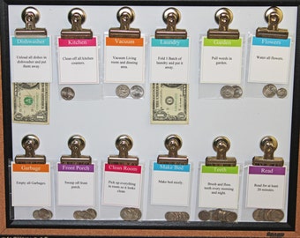 Chore chart Cards Kids PRINTABLE chore chart system Instant Download DIY Blank and personalized chore cards