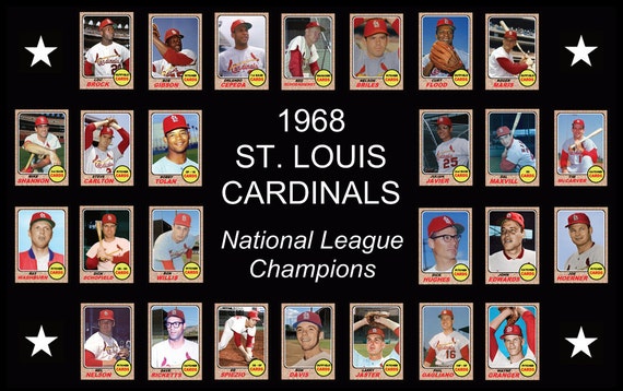 St Louis Cardinals Baseball 1968 World Series by BobbleheadCity