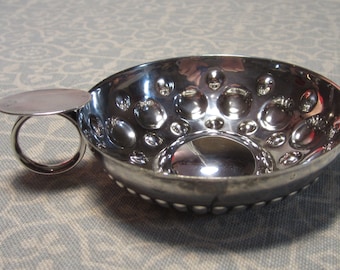 Vintage Silverplate Cup with Handle with Relief and Embossed Metalwork