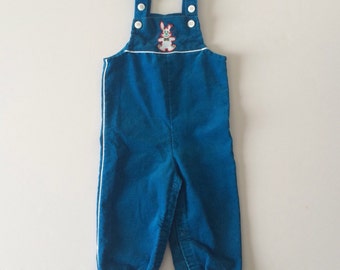 1980's Bunny Overalls (12 months)