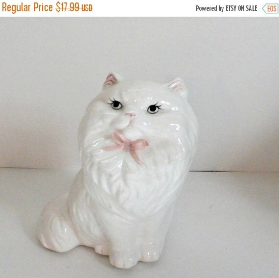 vintage ceramic persian cat statue