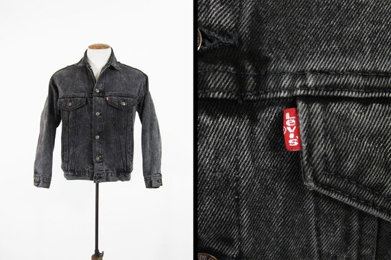 mens black levis denim jacket