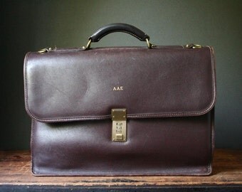 Vintage leather briefcase, Jack Georges attache case
