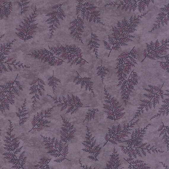 THE POTTING SHED-moda fabric by the yard 6624-16- purple fern on 