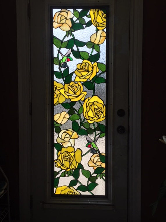 Custom Made Stained Glass Door Panels by SingularArt on Etsy