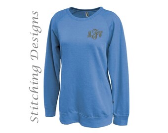 Monogram sweatshirt, Monogrammed sweatshirt, Tunic Sweatshirt, Long sweatshirt, Leggings sweatshirt, crewneck sweatshirt, Women's sweatshirt