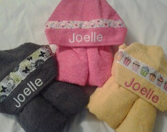 Personalized Baby Toddler Youth Hooded Towel