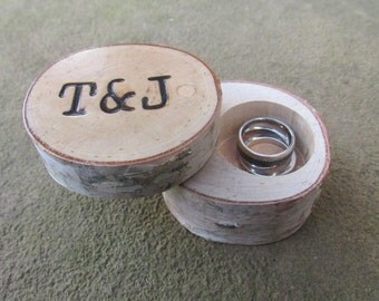 Premium Birch Ring Box | Birch Wedding Ring Box | Rustic Wedding Box | Country Wedding Box