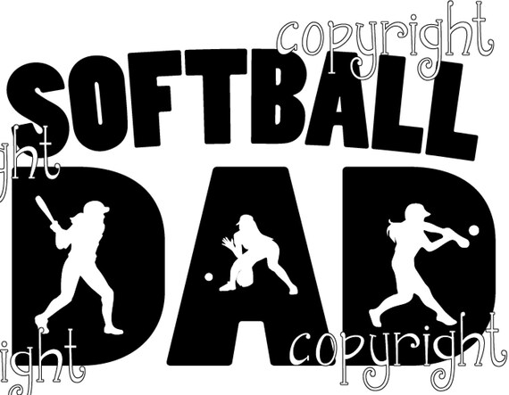 Download Softball DAD Silhouette SVG cut file vinyl file silhouette