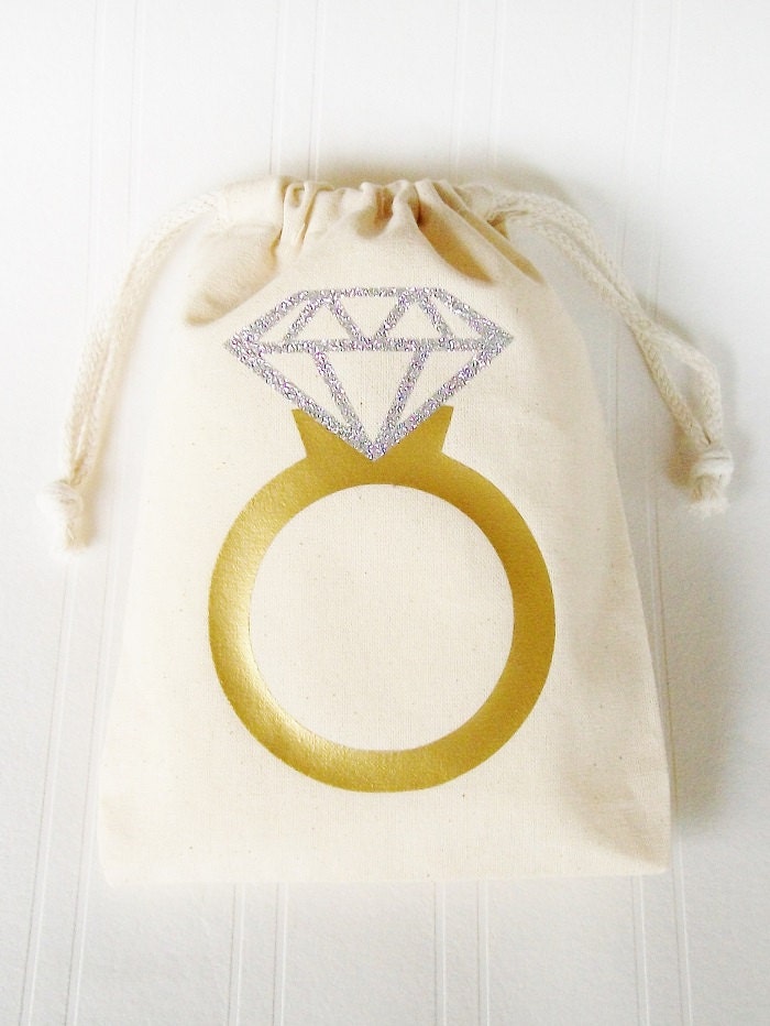 Diamond Ring party favor favor bag Wedding Ring Custom gift