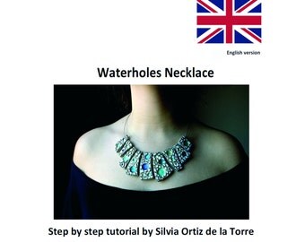 Waterholes Polymer Clay Necklace step by step tutorial. English Version