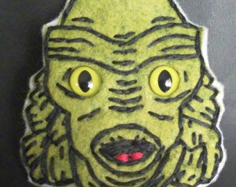 Creature from the Black Lagoon felt brooch