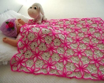 Crochet blanket pattern BABY BLANKET Crochet Pattern flowers blanket Princessa Blanket - Baby Blanket handmade pdf pattern instant download