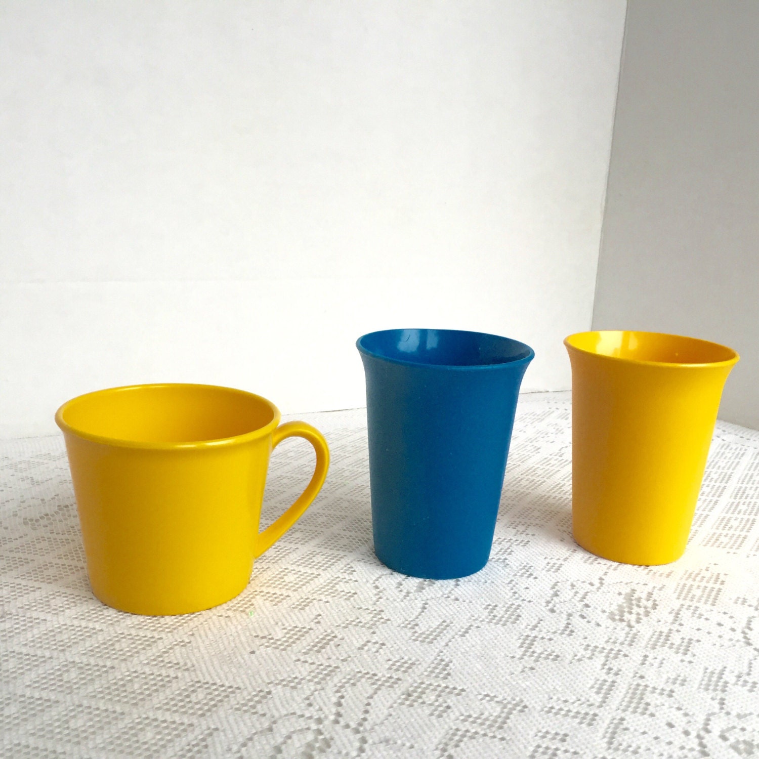 Vintage Tupperware Tumblers Plus Handled Cup by vintagepoetic
