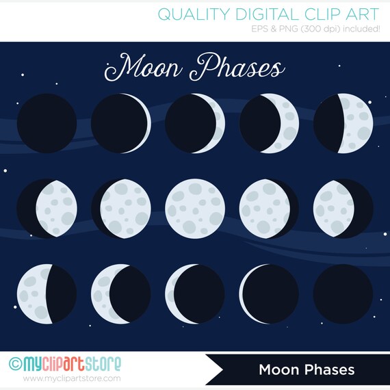 clipart of moon phases - photo #47
