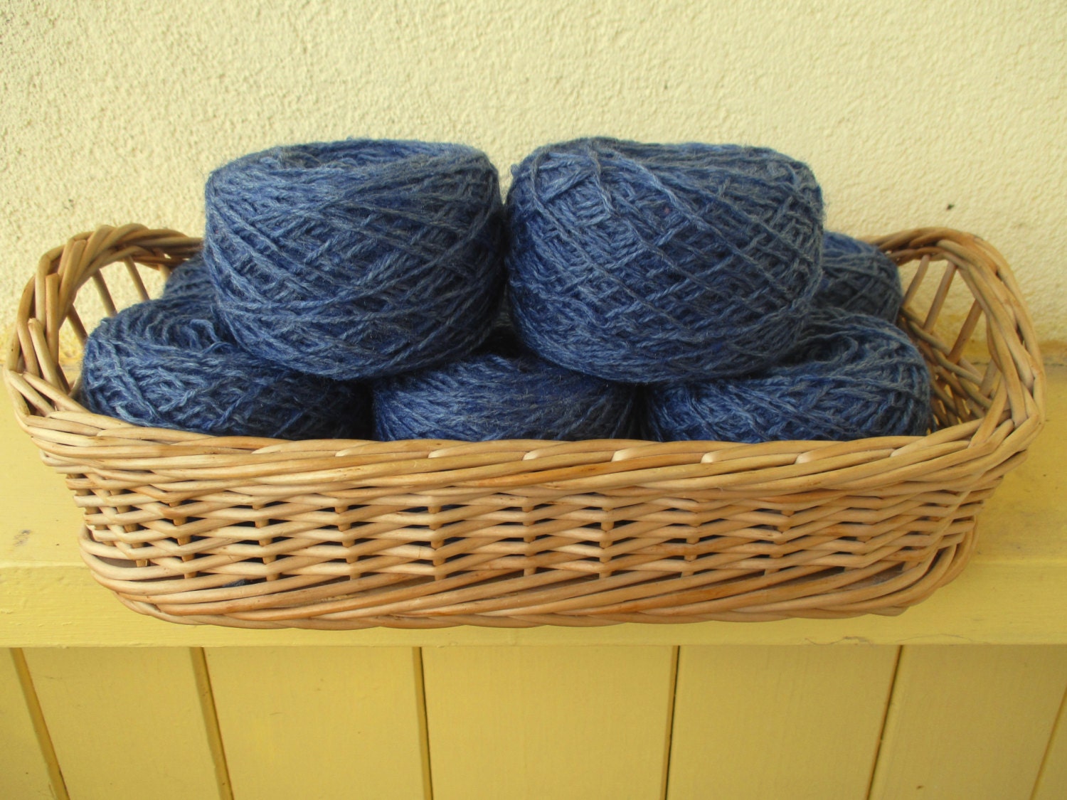 Sale 20 Dark denim blue Vintage yarn 310 g for hand knitting