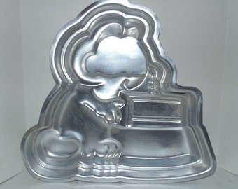 Vintage Wilton Garfield 1981 Wilton aluminum Cake Pan 2105-2447 Birthday Decorating Mold