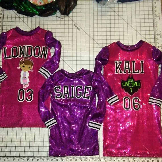 Custom Sequin Jersey Dress PLAIN and CHARACTER THEME
