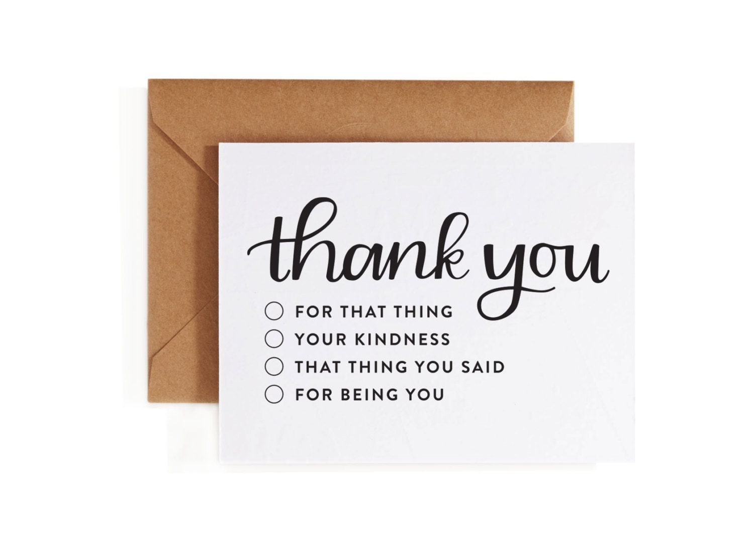 Thank You Card Thanks Check Box Card Fill In The Blank