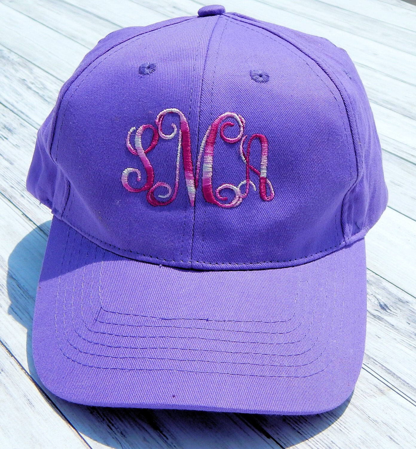 Baby Girls Monogrammed baseball caps Toddlers Monogrammed
