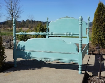Antique Bed / Vintage Bed / Full Bed / Double Bed / Shabby Cottage Chic Bed / 1920-1930's era ~ Paint To Order