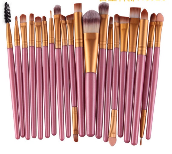 Makeup Brushes-Pink/Gold-20 piece Set