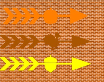Thanksgiving Arrows Svg Thanksgiving SVG File Png Saying Thanksgiving Holiday Svg Turkey Arrow Pumpkin Arrow Acorn Arrow Svg