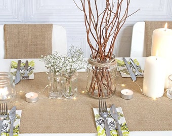 Burlap Table runner, rustic wedding centre piece, pow wow Indian party, pony birthday supplies, barn country chic wedding, Boho style