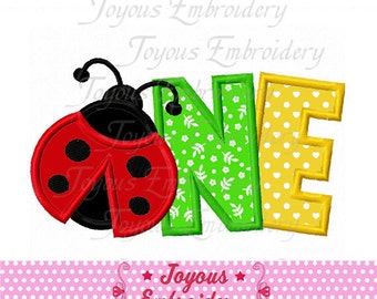 Instant Download Ladybug ONE/First Birthday Applique Machine Embroidery Design NO:2002