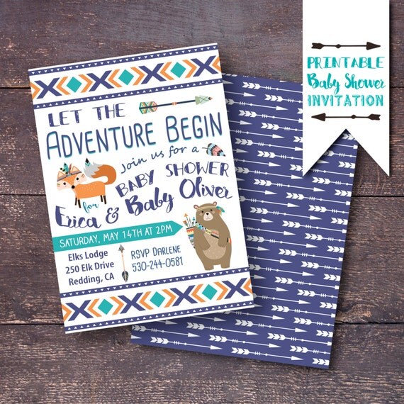 Tribal Baby Shower Invitations 7