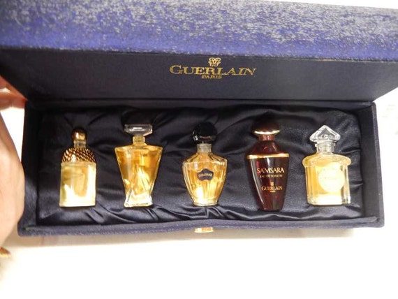 Guerlain Mini EDT Gift Set Satin Jewelry Box Samsara Shalimar