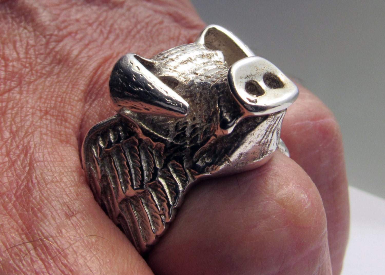 Hog ring size 11.0 .925 Silver 18 grams tw. Harley Hog