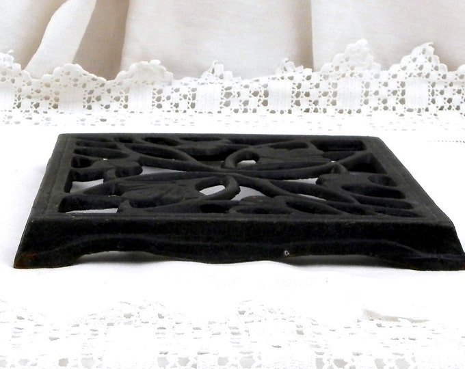 Large Antique French Cast Iron Square Trivet / Hot Plate / Heat Mat / Cottage Kitchenware / French Country Decor / Kitchenalia / Plant Stand Large Antique French Cast Iron Square Trivet / Hot Plate / Heat Mat / Cottage Kitchenware / French Country Decor / Kitchenalia / Plant Stand