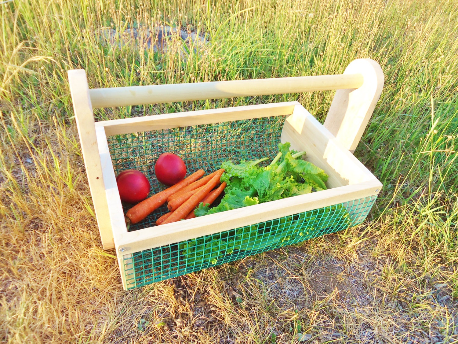 Vegetable Hod Garden Tote Harvest Basket by ConversationGlass