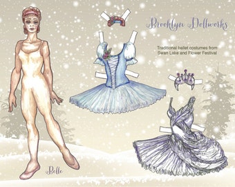 Ballet holiday paper doll