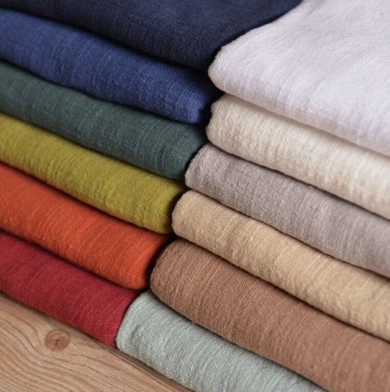 Pure color cotton linen fabric soft linen cotton fabric DIY