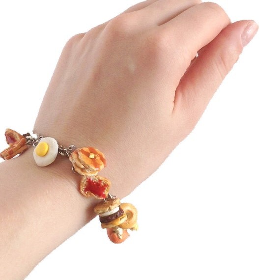 Breakfast Charm Bracelet Miniature Food Food Bracelet