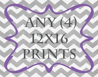 Any (4) 12x16 Print - ANY prints from Rizzle And Rugee - Great for IKEA frames