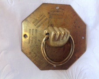 Vintage Hand Door Knocker Brass Hand Door Knocker Brass Hand